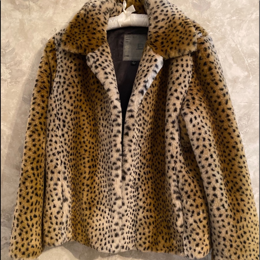 G3 faux leopard fur swing jacket and hat